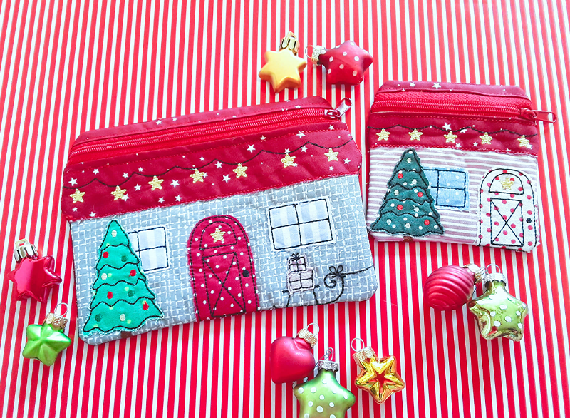 Preview: Tasche Haus WeihnachtsZauber - ITH-Stickdatei